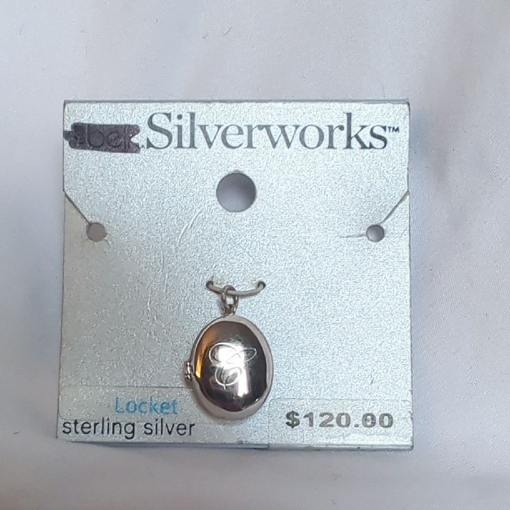 Sterling Silver Locket With Letter "C"